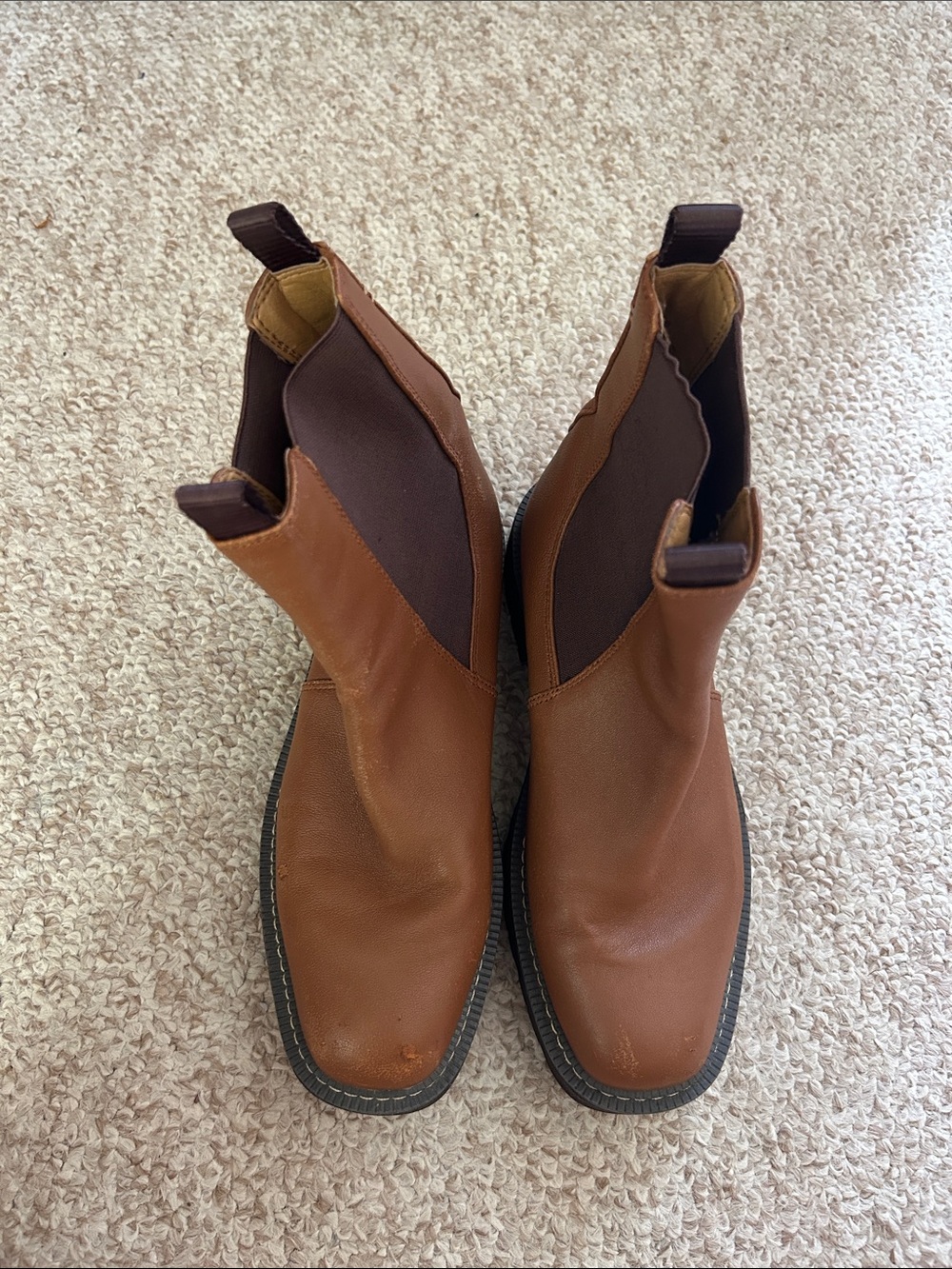 Ladies Brown Leather Chelsea Boots